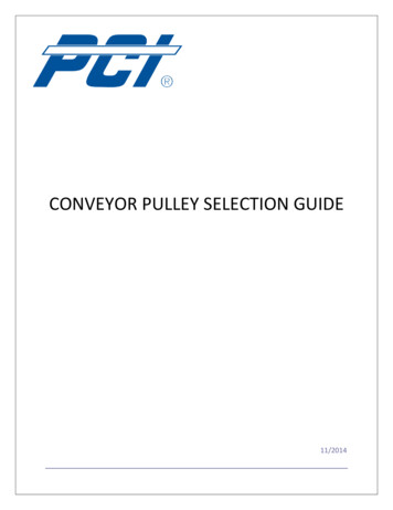 CONVEYOR PULLEY SELECTION GUIDE