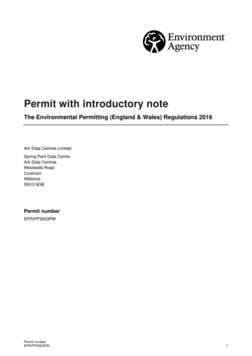 Permit With Introductory Note