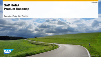 Customer SAP HANA Product Roadmap