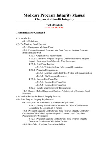 Medicare Program Integrity Manual - AAPC 