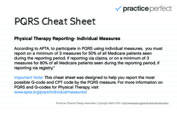 PQRS Cheat Sheet - Practice Perfect EMR