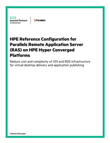 HPE Reference Configuration For Parallels Remote .