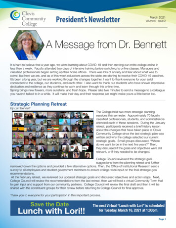 A Message From Dr. Bennett
