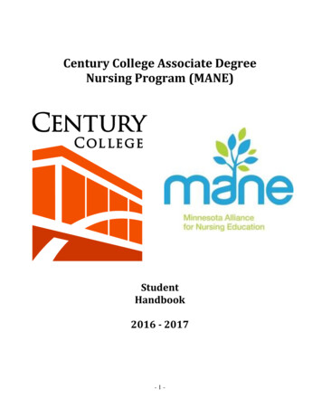 Century College Associate Degree Nursing Program (MANE)