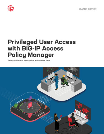 Privileged User Access With BIG-IP Access Policy Manager