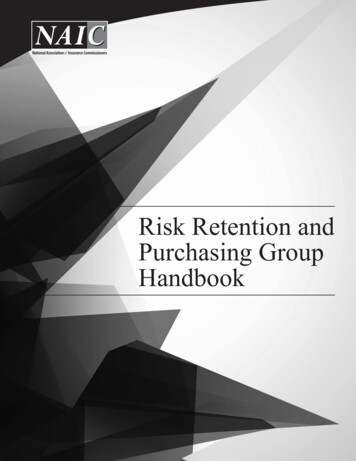 Risk Retention And Purchasing Group Handbook