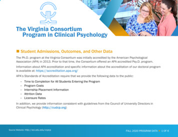 The Virginia Consortium Program In Clinical Psychology