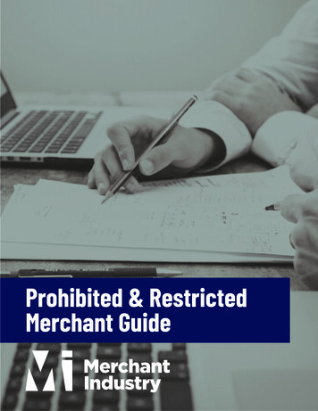 Prohibited Restricted Mi - Merchant Industry
