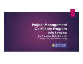 Project Management Certificate Program Info Session