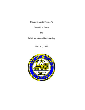 Mayor Sylvester Turner’s Transition Team On Public Works .