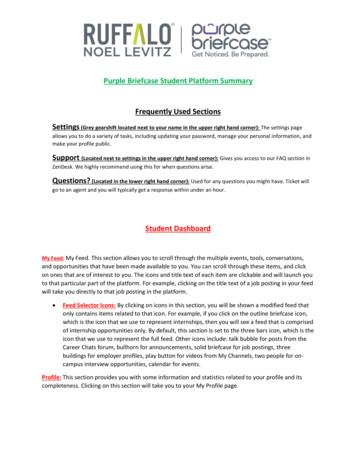 Purple Briefcase Student Platform Summary Frequently Used .