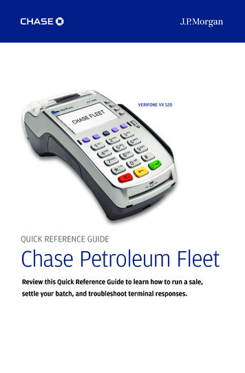 QUICK REFERENCE GUIDE Chase Petroleum Fleet