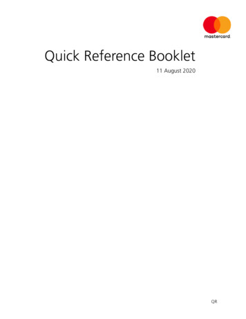 Quick Reference Booklet - Mastercard