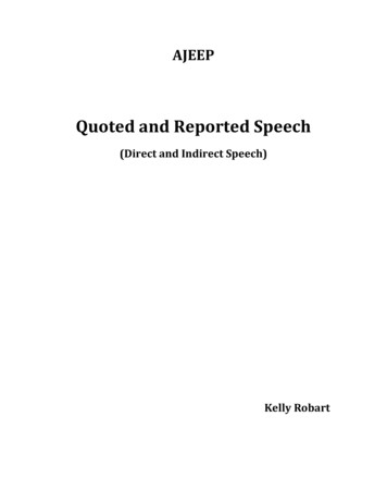 Quoted%and%Reported%Speech% - SJSU