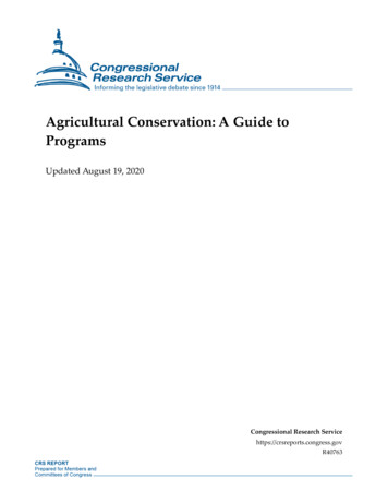 Agricultural Conservation: Guide To Programs