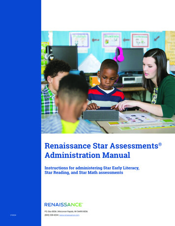 Renaissance Star Assessments Administration Manual