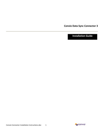 Convio Data Sync Connector 3 Installation Guide