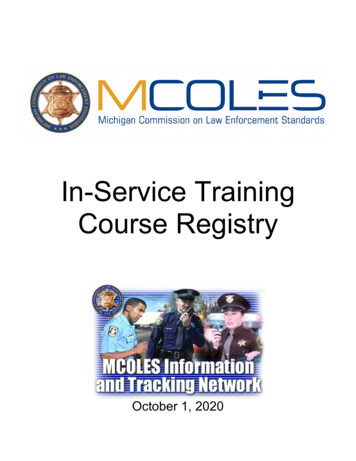 In-Service Training Course Registry - Michigan