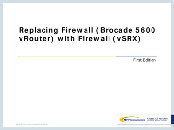 Replacing Firewall (Brocade 5600 VRouter) With Firewall (vSRX)