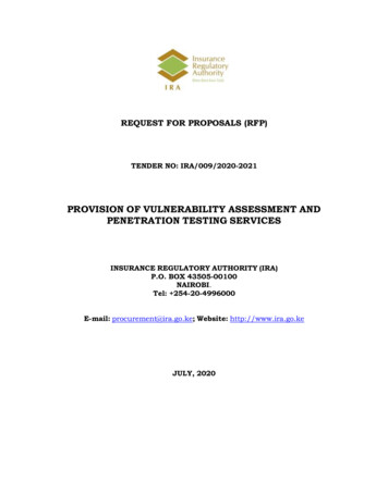 PROVISION OF VULNERABILITY ASSESSMENT AND 