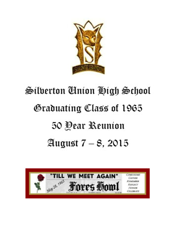 Silverton Union High School Reunion Book FINAL