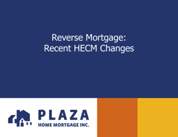 Reverse Mortgage: Recent HECM Changes
