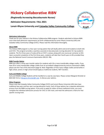Hickory Collaborative RIBN Admission Requirements