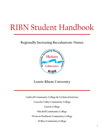 RIBN Student Handbook - Lenoir-Rhyne University