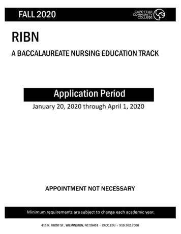 RIBN Information Packet 2020 - CFCC