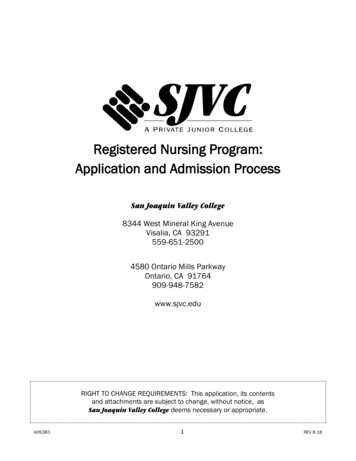 Registered Nursing Program: Application And Admission 