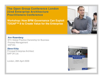 The Open Group Conference London 22nd Enterprise .
