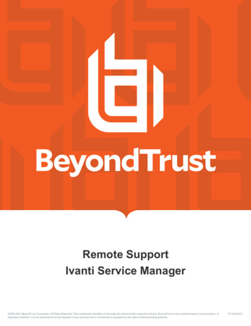 Remote Support Ivanti Service Manager