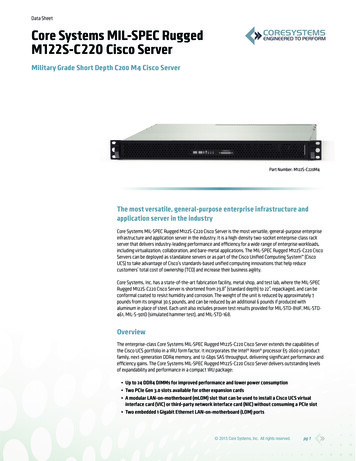 Data Sheet Core Systems MIL-SPECRugged M122 220