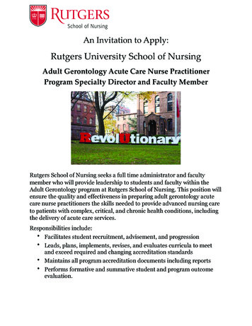 Rutgers University School Of Nursing