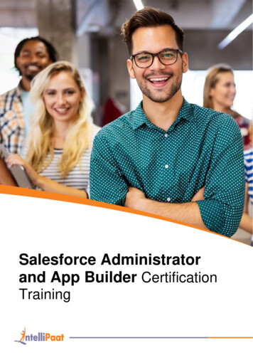 Salesforce Administrator And App Builder
