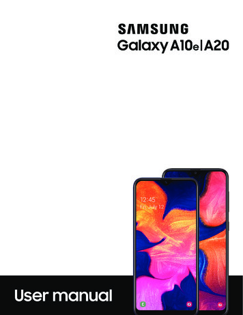 Samsung Galaxy A10e A20 A102U A205U User Manual
