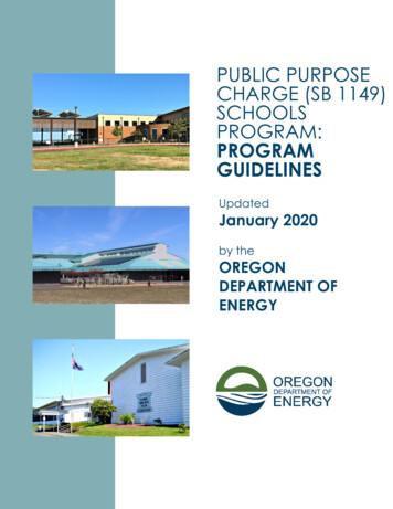 Updated By The OREGON DEPARTMENT OF ENERGY