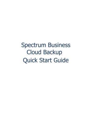 Charter Business Cloud Backup Quick Start Guide