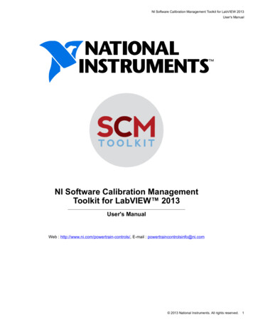 NI Software Calibration Management Toolkit For 
