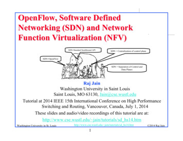 Tutorial On OpenFlow, Software Defined Networking ( SDN .