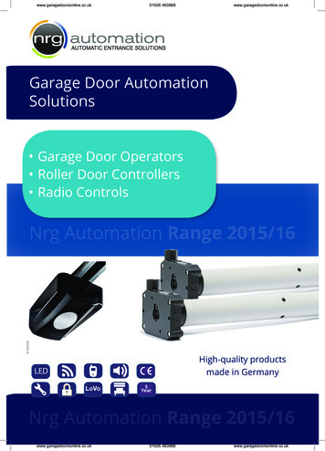 Nrg Automation - Garage Doors Online