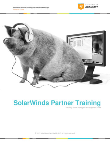 SolarWinds Partner Training Security Event Manager