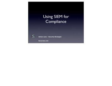 Using SIEM For Compliance - Securosis