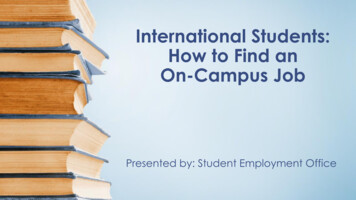 International Students: How To Find An On-Campus Job