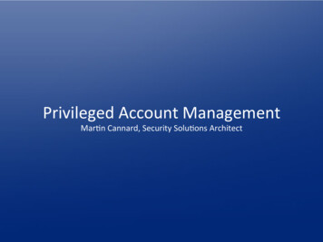 Privileged)AccountManagement