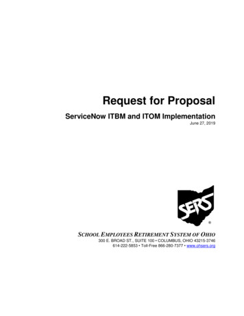ServiceNow ITBM And ITOM RFP