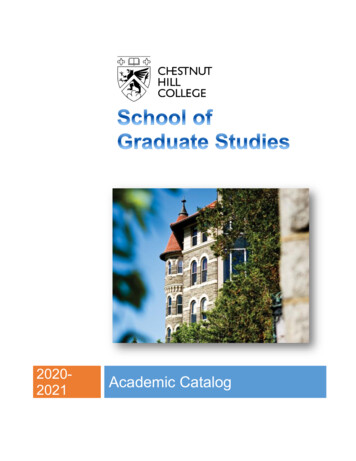 2020- Academic Catalog - CHC