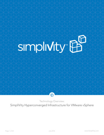 Technology Overview: SimpliVity Hyperconverged .
