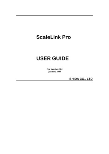 ScaleLink Pro USER GUIDE - Toshiba