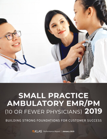 SMALL PRACTICE AMBULATORY EMR/PM 2019